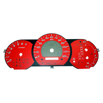 US Speedo® - Daytona Edition Gauge Face Kit with Amber Night Lettering Color, Red, 120 MPH