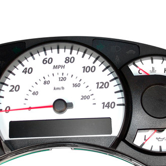 US Speedo® - Daytona Edition Gauge Face Kit with Amber Night Lettering Color, White, 140 MPH, 7000 RPM