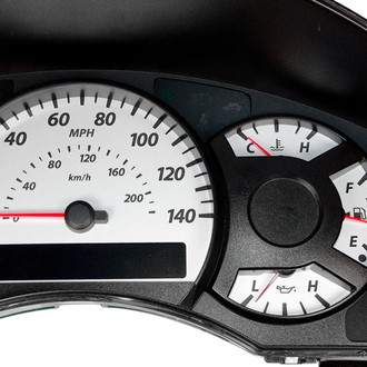 US Speedo® - Daytona Edition Gauge Face Kit with Amber Night Lettering Color, Silver, 140 MPH, 7000 RPM