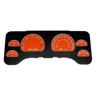 US Speedo® - Daytona Edition Gauge Face Kit with Blue Night Lettering Color, Orange, 100 MPH