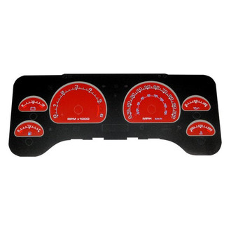 US Speedo® - Daytona Edition Gauge Face Kit with Blue Night Lettering Color, Red, 100 MPH