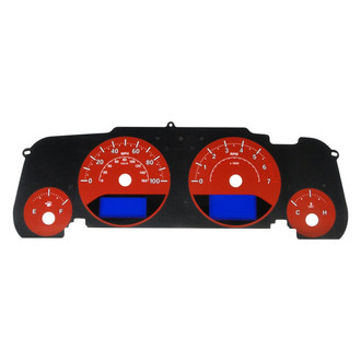 US Speedo® - Daytona Edition Gauge Face Kit with Blue Night Lettering Color, Red, 100 MPH