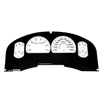 US Speedo® - Daytona Edition Gauge Face Kit with Green Night Lettering Color, White, 120 MPH