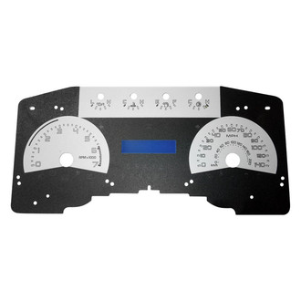 US Speedo® - Daytona Edition Gauge Face Kit with Green Night Lettering Color, Silver, 140 MPH