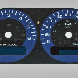 US Speedo® - Daytona Edition Gauge Face Kit with Blue Night Lettering Color, Blue