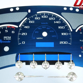 US Speedo® - Aqua Edition Gauge Face Kit, 200 KMH