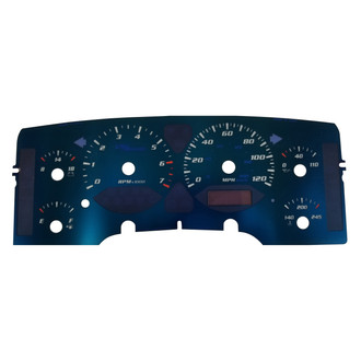 US Speedo® - Aqua Edition Gauge Face Kit, 120 MPH, 7000 RPM