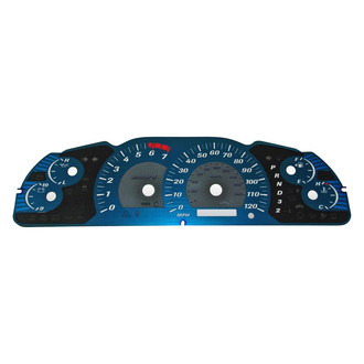 US Speedo® - Aqua Edition Gauge Face Kit, 120 MPH, 7000 RPM