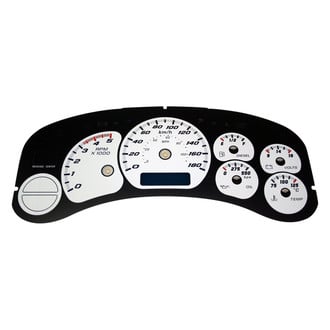 US Speedo® - Daytona Edition Gauge Face Kit, White, 100 MPH