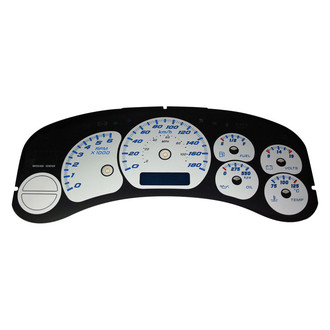 US Speedo® - Daytona Edition Gauge Face Kit, Silver, 100 MPH