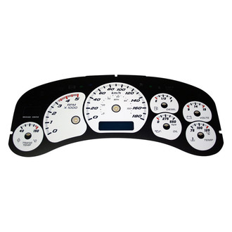 US Speedo® - Daytona Edition Gauge Face Kit, White, 100 MPH
