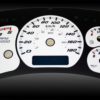US Speedo® - Daytona Edition Gauge Face Kit, White, 180 KMH