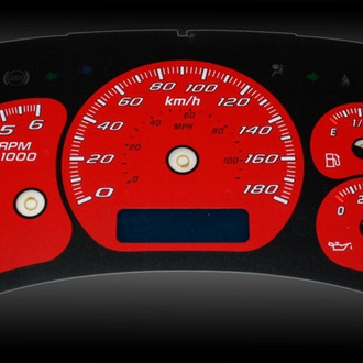 US Speedo® - Daytona Edition Gauge Face Kit, Red, 100 MPH