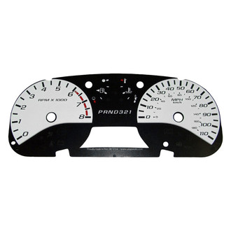 US Speedo® - Daytona Edition Gauge Face Kit, White, 110 MPH
