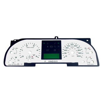 US Speedo® - Daytona Edition Gauge Face Kit with Green Night Lettering Color, Silver