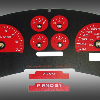 US Speedo® - Daytona Edition Gauge Face Kit with Green Night Lettering Color, Orange