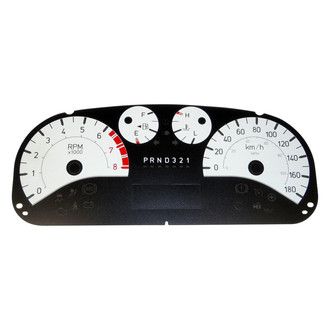 US Speedo® - Daytona Edition Gauge Face Kit with White Night Lettering Color, White, 110 MPH