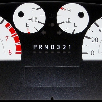 US Speedo® - Daytona Edition Gauge Face Kit with White Night Lettering Color, White