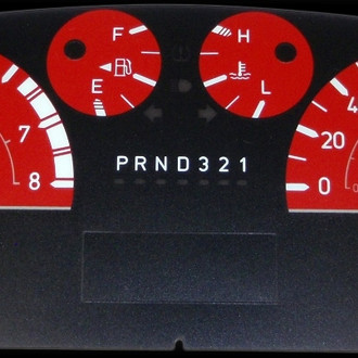 US Speedo® - Daytona Edition Gauge Face Kit with White Night Lettering Color, Red