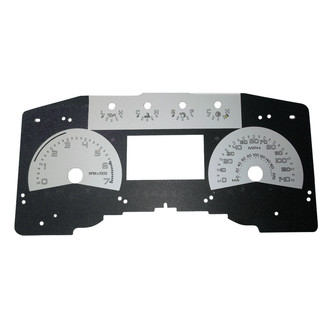 US Speedo® - Daytona Edition Gauge Face Kit with OEM Night Lettering Color, White, 160 MPH