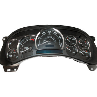 US Speedo® - Escalade Edition Gauge Face Kit with Chrome Lens, Black, 120 MPH
