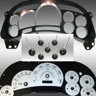 US Speedo® - Escalade Edition Gauge Face Kit (LED Ready), Silver, 120 MPH