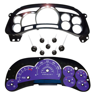 US Speedo® - Escalade Edition Gauge Face Kit with Chrome Lens, Purple, 120 MPH