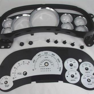 US Speedo® - Escalade Edition Gauge Face Kit, Silver, 120 MPH