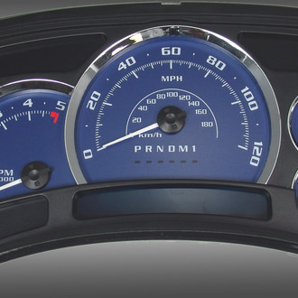 US Speedo® - Escalade Edition Gauge Face Kit, Blue, 120 MPH