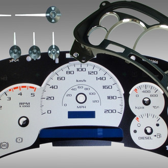 US Speedo® - Escalade Edition Gauge Face, Silver, 200 KMH