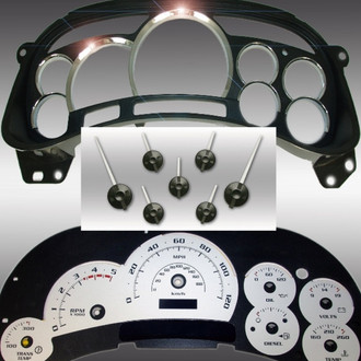 US Speedo® - Escalade Edition Gauge Face (LED Ready), Silver, 120 MPH