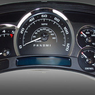 US Speedo® - Escalade Edition Gauge Face, Black, 120 MPH