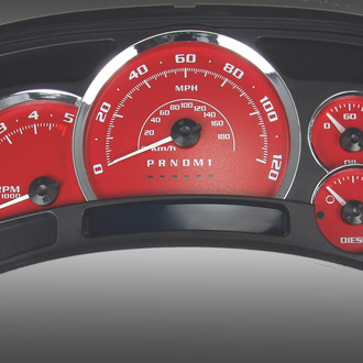 US Speedo® - Escalade Edition Gauge Face, Red, 120 MPH