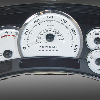 US Speedo® - Escalade Edition Gauge Face (LED Ready), White, 120 MPH