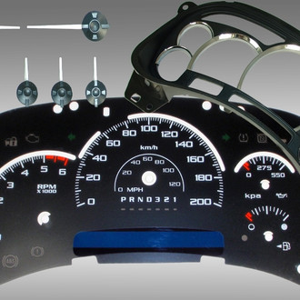 US Speedo® - Escalade Edition Gauge Face, Black, 200 KMH