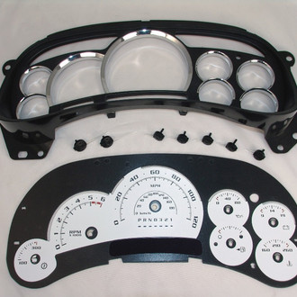 US Speedo® - Escalade Edition Gauge Face (LED Ready), White, 120 MPH