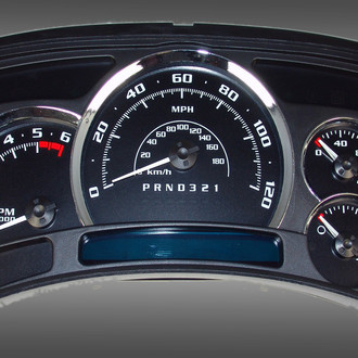 US Speedo® - Escalade Edition Gauge Face (LED Ready), Black, 120 MPH