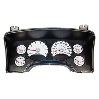 US Speedo® - Daytona Edition Gauge Face Kit with White Night Lettering Color, White, 120 MPH, 7000 RPM