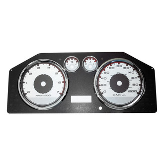 US Speedo® - Daytona Edition Gauge Face Kit with White Night Lettering Color, White, 120 MPH