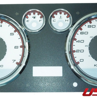 US Speedo® - Daytona Edition Gauge Face Kit with White Night Lettering Color, White, 200 KMH
