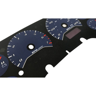 US Speedo® - Daytona Edition Gauge Face Kit with White Night Lettering Color, Blue, 120 MPH