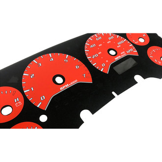 US Speedo® - Daytona Edition Gauge Face Kit with White Night Lettering Color, Orange, 120 MPH
