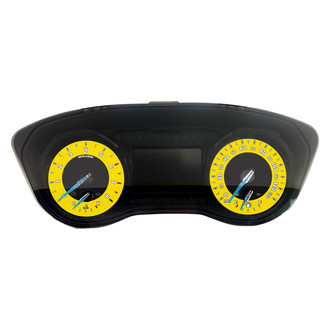 US Speedo® - Daytona Edition Gauge Face Kit, Yellow, 130 MPH