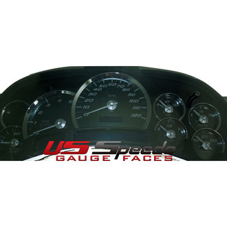 US Speedo® - Stealth Edition Gauge Face Kit, 120 MPH