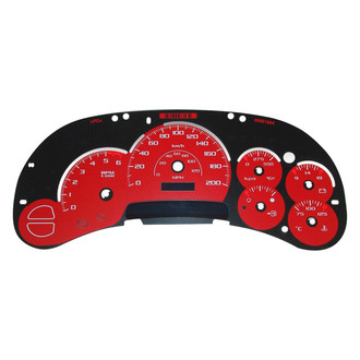 US Speedo® - Daytona Edition Gauge Face Kit with Blue Night Lettering Color, Red, 120 MPH