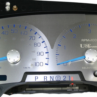 US Speedo® - Stainless Steel Gauge Face Kit with Red Numbers