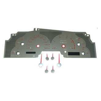 US Speedo® - Stainless Steel Gauge Face Kit with Red Numbers