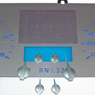 US Speedo® - Stainless Steel Gauge Face Kit with Blue Numbers