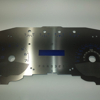 US Speedo® - Stainless Steel Gauge Face Kit with Blue Numbers
