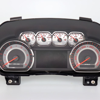 US Speedo® - Stainless Steel Gauge Face Kit with Red/Red Numbers, 140 MPH